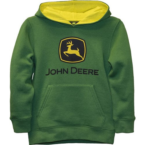 John Deere Kids Logo Trademark Fleece Hooded Jumper – Safety Wear