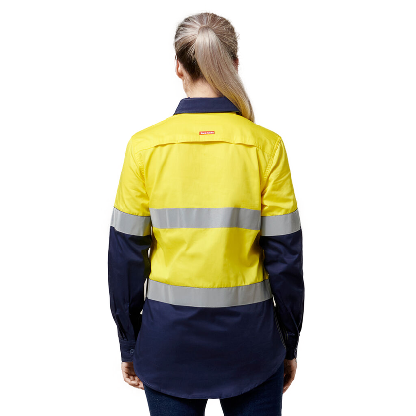 HARD YAKKA LADIES HI VIS LIGHT WEIGHT TAPED SHIRT Y08805 – Safety Wear